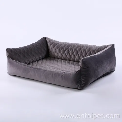 Pet Durable Retangular Bolster Beds Removeable Dog Beds